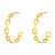 18K gold plated bold chain-link stainless steel hoop earrings – waterproof hypoallergenic UAE jewelry