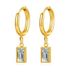 18K gold plated crystal drop hoop earrings for women – stainless steel waterproof jewelry UAE