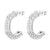 Stainless steel crystal weave textured hoop earrings for women – hypoallergenic & tarnish-free UAE jewelry