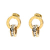 18K gold plated dual-tone mini hoop earrings with cubic zirconia – waterproof stainless steel earrings UAE