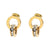 18K gold plated dual-tone mini hoop earrings with cubic zirconia – waterproof stainless steel earrings UAE