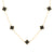 18K gold plated black clover necklace with multiple four-leaf pendants – waterproof stainless steel jewelry UAE