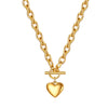 18K gold plated heart pendant necklace – waterproof stainless steel jewelry for women UAE