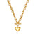 18K gold plated heart pendant necklace – waterproof stainless steel jewelry for women UAE
