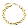 18K gold plated oval chain bracelet – waterproof stainless steel jewelry for women UAE