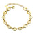 18K gold plated oval chain bracelet – waterproof stainless steel jewelry for women UAE