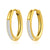 18K gold plated stainless steel mini hoop earrings with cubic zirconia stones – waterproof & hypoallergenic UAE jewelry