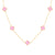 Pink stone 18K gold-plated waterproof necklace for women – Yumeira Jewelry UAE