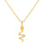 18K gold-plated snake pendant necklace with zircon stones – waterproof hypoallergenic jewelry UAE