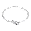 Stainless steel silver chain bracelet with toggle lock – waterproof jewelry UAE