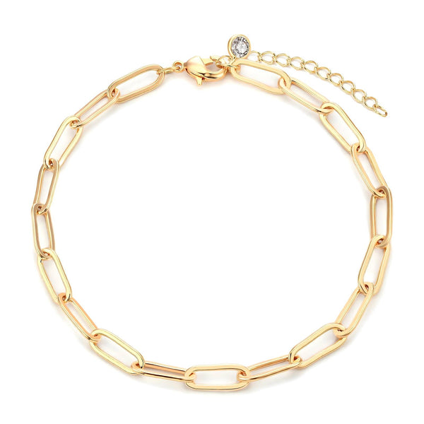 18K gold-plated link chain bracelet – waterproof hypoallergenic jewelry for women UAE