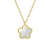 White clover pendant necklace in 18K gold plated stainless steel – waterproof jewelry for women UAE