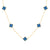 18K Gold Plated Stainless Steel Four-Leaf Clover Necklace
