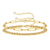 18K gold plated multi-layer stacked bracelet with bead chain and pearl charm – waterproof stainless steel jewelry UAE